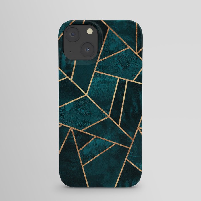 Deep Teal Stone iPhone Case