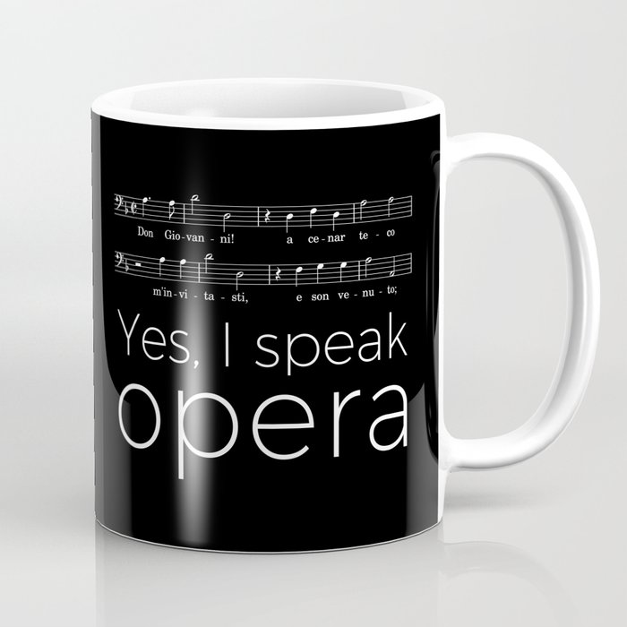 Yes, I speak opera (bass) Coffee Mug | Black-white, Music, Humor, Graphic-design
