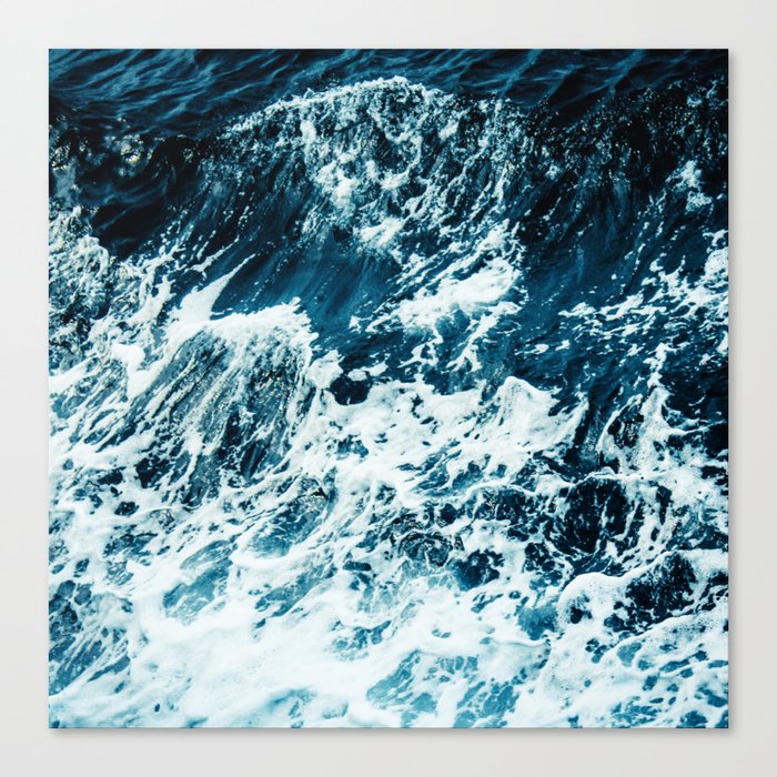 Disobedience Ocean Waves Painting Texture Canvas Print By
