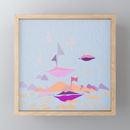 kisses in the sky  Framed Mini Art Print