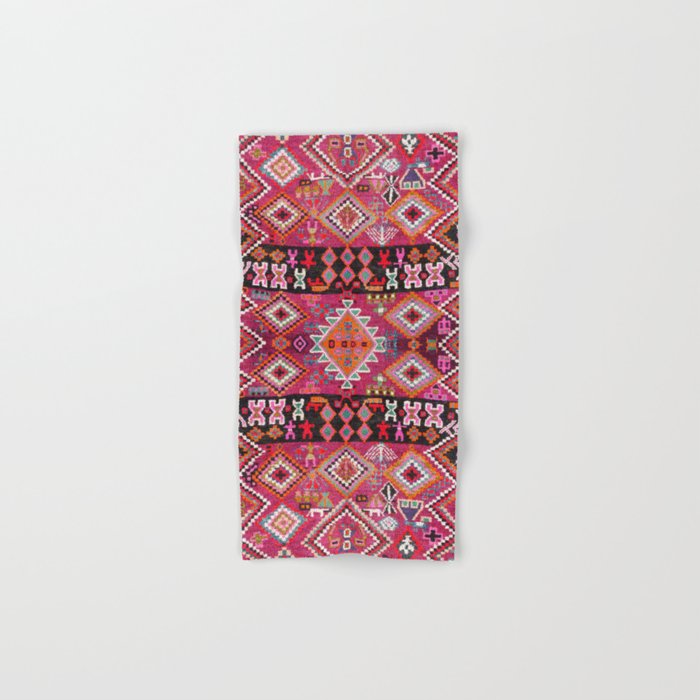 Traditional Moroccan Berber Carpet Design Hand & Bath Towel