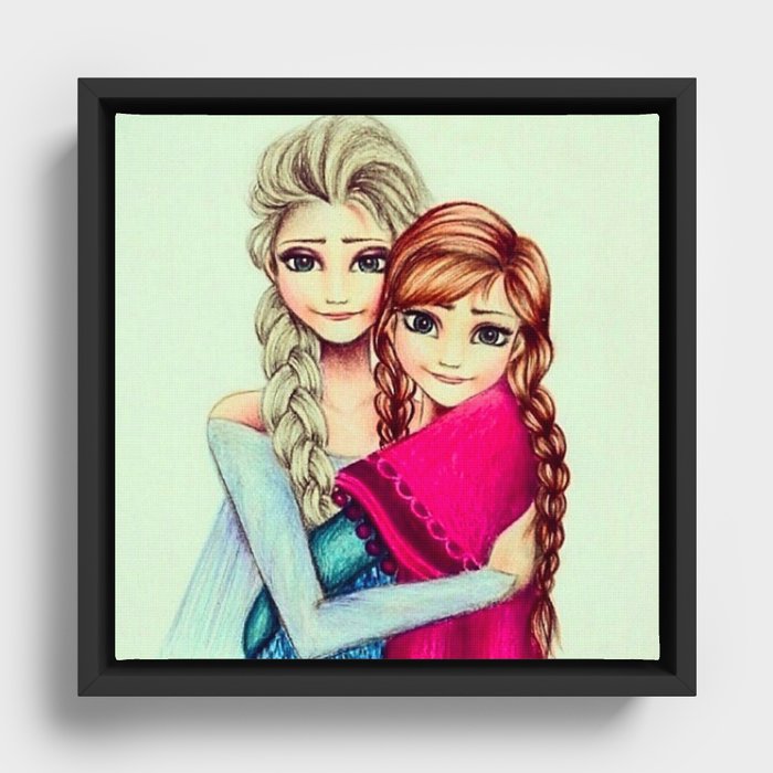 Frozen Sisters by Gabriella Livia Framed Canvas