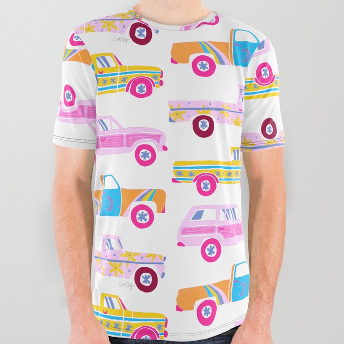 Retro Roads – Candy Palette All Over Graphic Tee