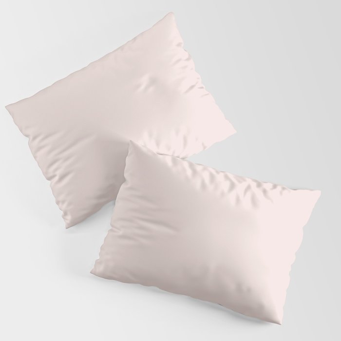 Pale Pastel Pink Solid Color Hue Shade - Patternless Pillow Sham