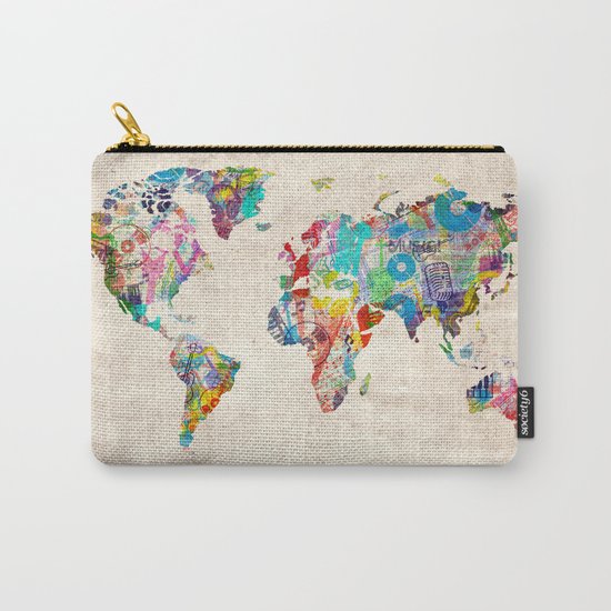 world map music art Carry-All Pouch