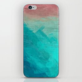 Sunset Over Lagoon Abstract Painting iPhone Skin