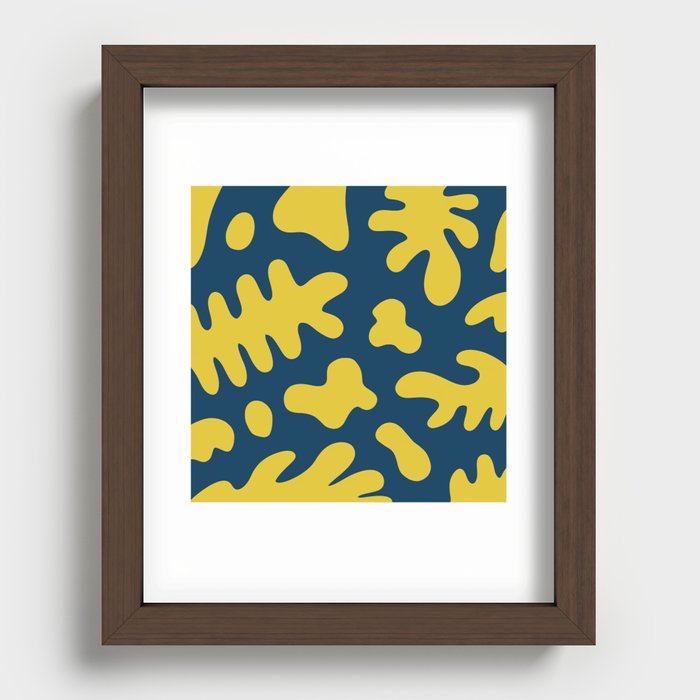 Abstract minimal shape pattern 13 Recessed Framed Print