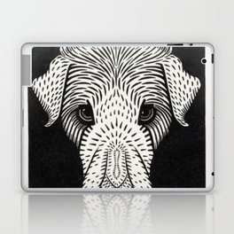 Dog's Head Mori de Graag - Black And White Dog Reproduction Laptop Skin