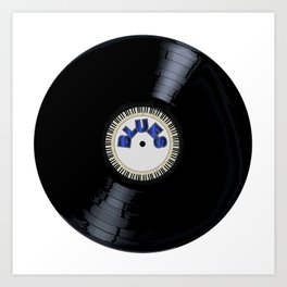 Blues Style Record Art Print