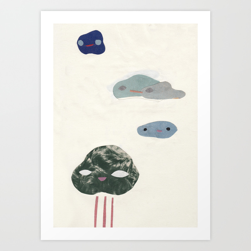 Cloudies Art Print By Agatakrolak Society6