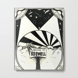 Welcome to Roswell Metal Print