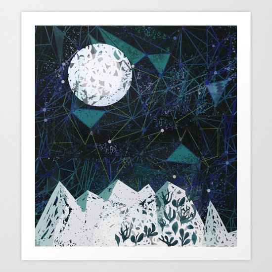 winter geometry Art Print