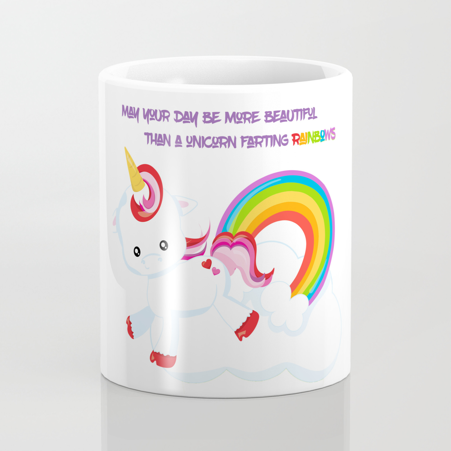 Unicorn Farts And Beautiful Days Coffee Mug By Tealfeatherstudios