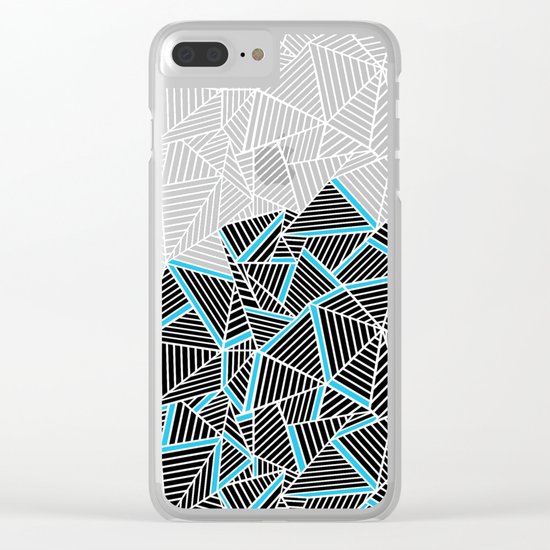 Ab 2 Repeat Blue Clear iPhone Case