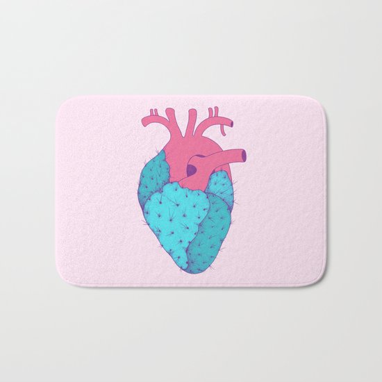 Cactus Heart Bath Mat