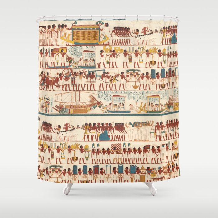 Hieroglyphics Egyptian Pattern Shower Curtain