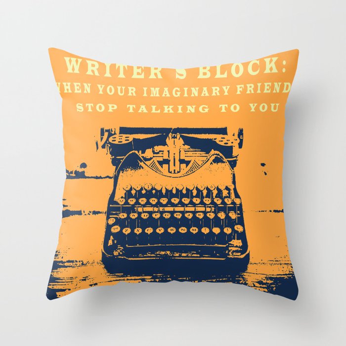 Writer´s Block Throw Pillow