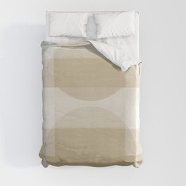 A Touch Of Cream - Soft Geometric Minimalist Beige Tan Creme Ivory Sand Duvet Cover
