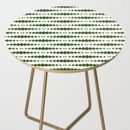 Green Geometric Horizontal Striped Pattern Side Table