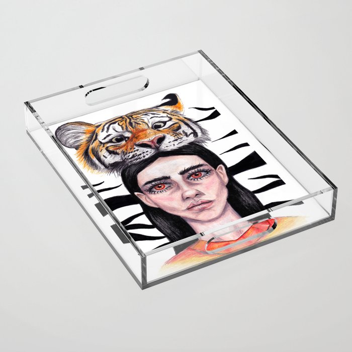 Femme tigre Acrylic Tray