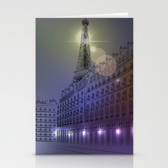 Parisian Nights Stationery Cards