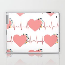 Flower ECG Hearts Laptop Skin