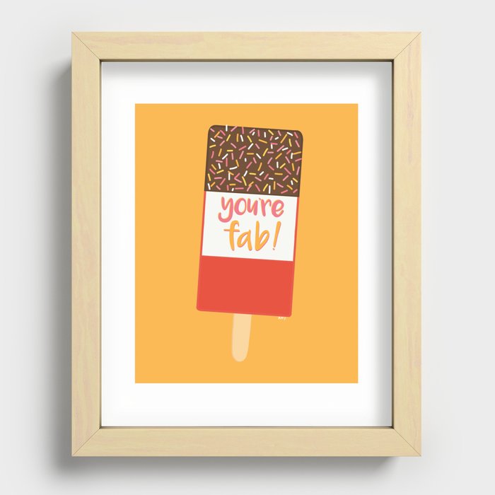 You’re Fab (yellow) Recessed Framed Print