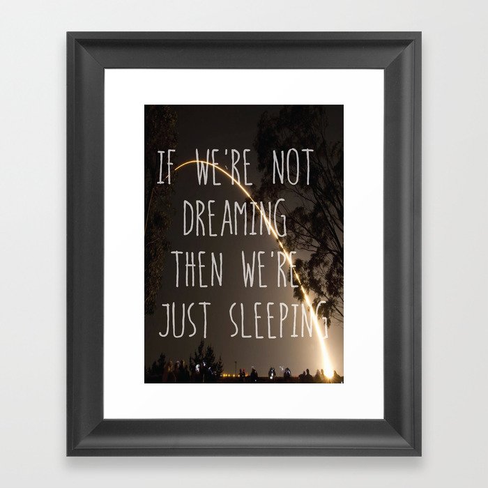 Dreaming or Sleeping Framed Art Print