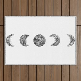 Moon phases Outdoor Rug