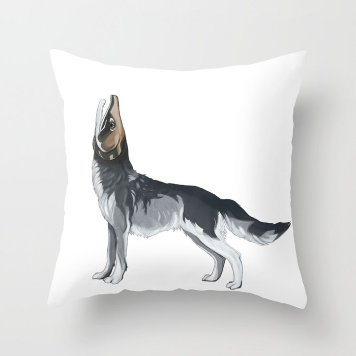 Sea Wolf Throw Pillow