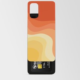 Yellow and orange retro style waves Android Card Case