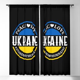 Peace Love Ukraine Blackout Curtain