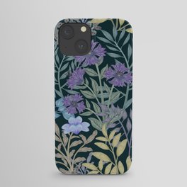Watercolor Jungle with surreal lush foliage and Flowers Tropical iPhone Case