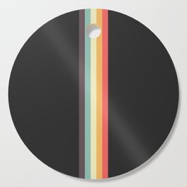 Minimal Classic Rainbow Retro Stripes - Tipua Cutting Board