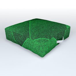 Plush Kelly Green Diamond Outdoor Floor Cushion