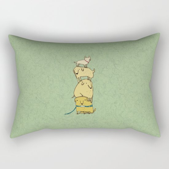 Puppy Totem Rectangular Pillow