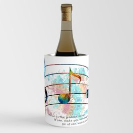 Music Is The Greatest Healer Colorful Art Wine Chiller