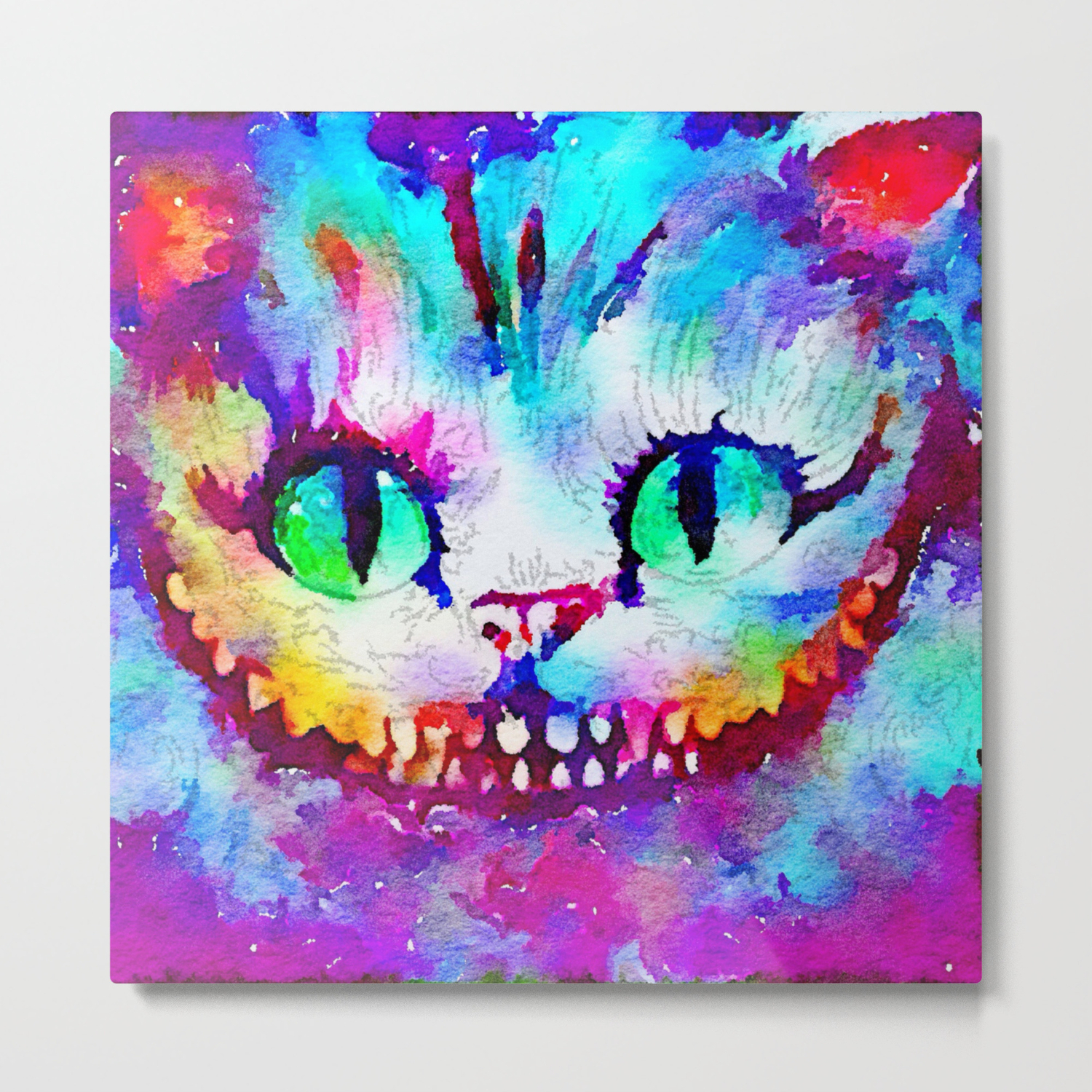 Cheshire Cat Metal Print By Melanieellatassone Society6