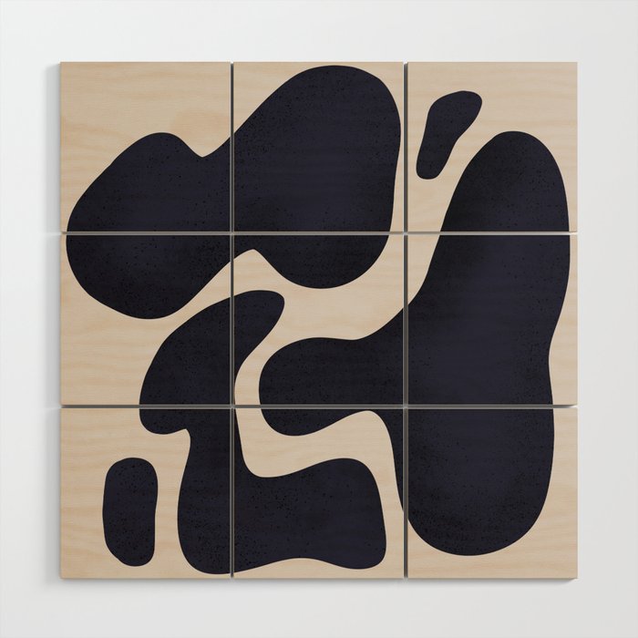 Inkblot - Minimal abstract shapes Wood Wall Art