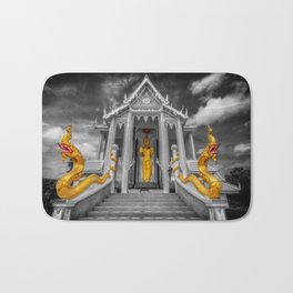 Pranburi Temple Thailand Bath Mat | Photo, Goldenbuddha, Thai, Temple, Pranburi, Buddhism, Digital, Buddha 