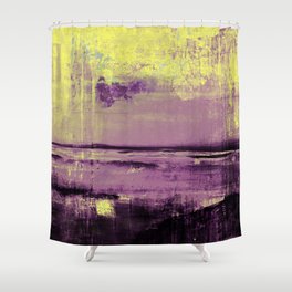 Yellow Color Patches Shower Curtain