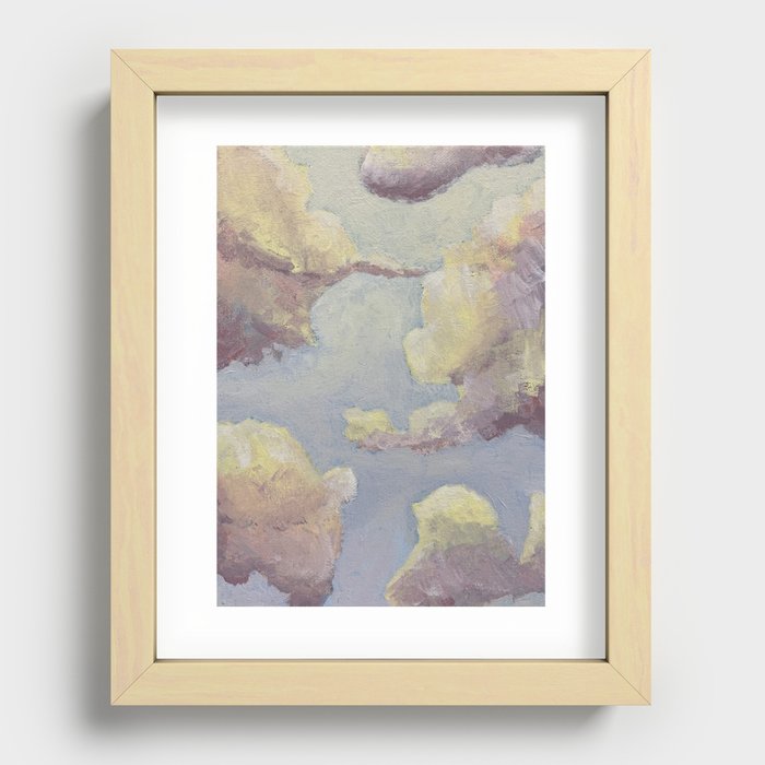 Pastel Clouds Recessed Framed Print