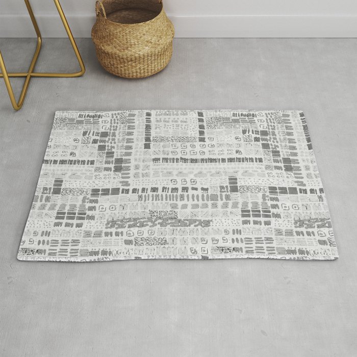 ice grey ink marks hand-drawn collection Rug
