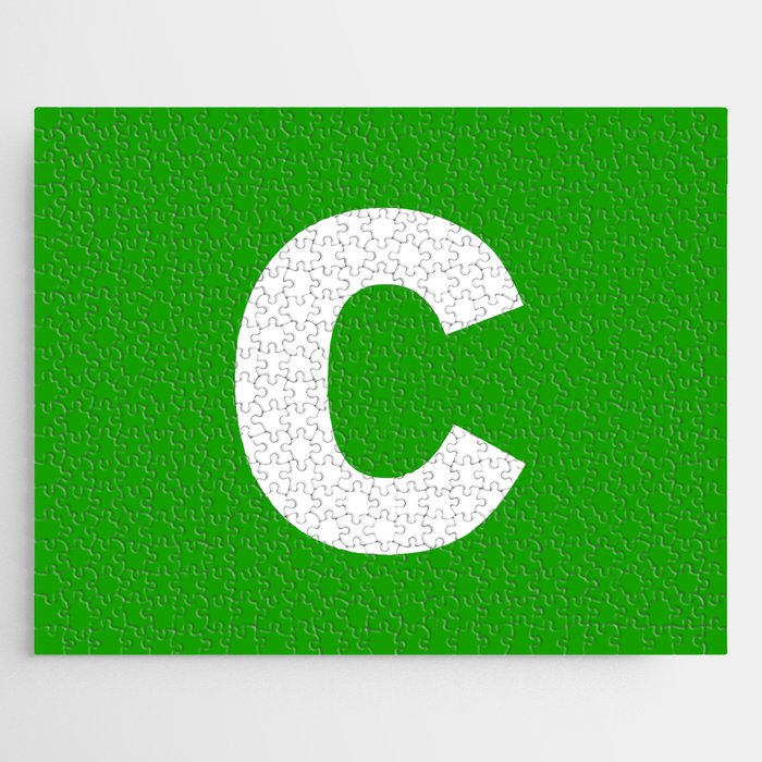 letter C (White & Green) Jigsaw Puzzle