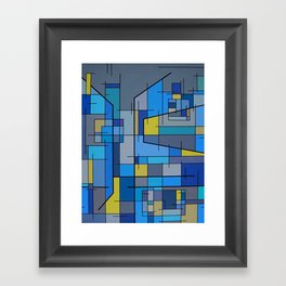 Blue and Yellow Framed Art Print