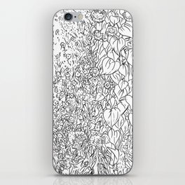Great Prairie with Sunflowers in Black and White iPhone Skin