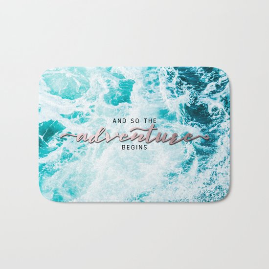 Adventure Begins - Perfect Sea Waves Bath Mat