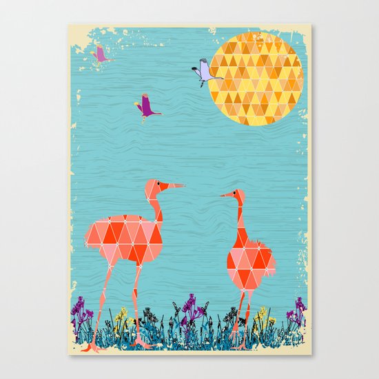 Flamingo Park Canvas Print
