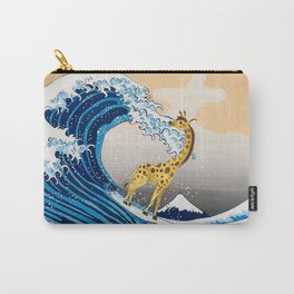 Giraffe Surfing The Great Wave Carry-All Pouch