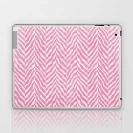 Pink Abstract Zebra chevron pattern. Digital animal print Illustration Background. Laptop Skin